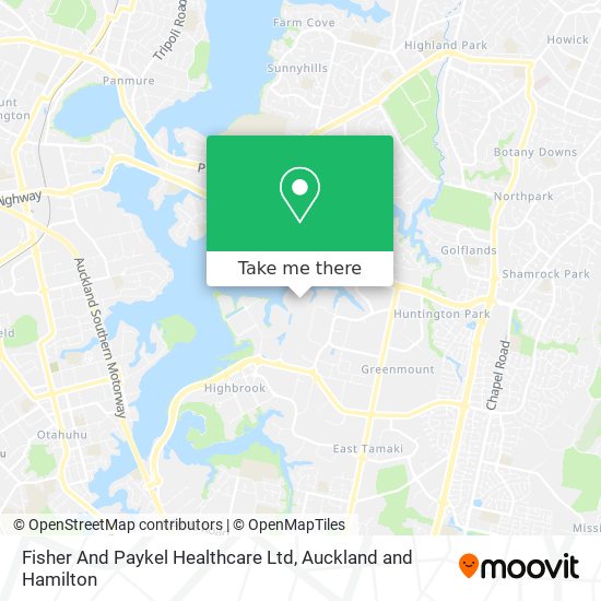 Fisher And Paykel Healthcare Ltd map