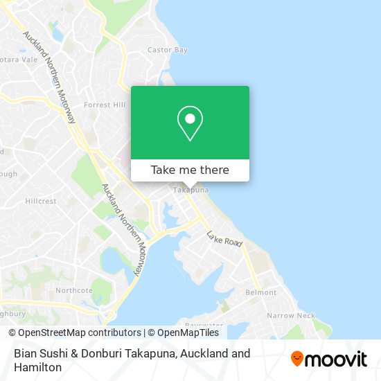 Bian Sushi & Donburi Takapuna map