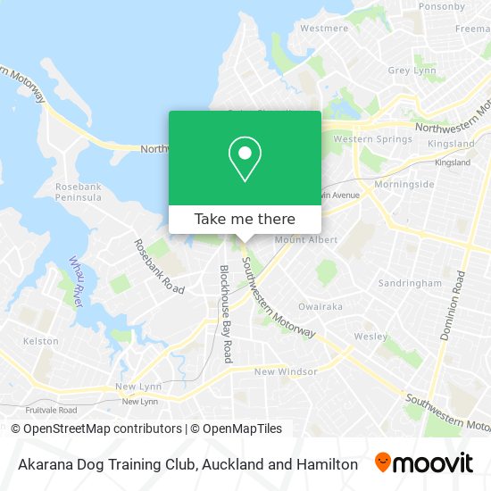 Akarana Dog Training Club map