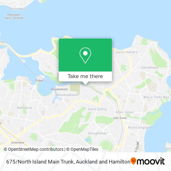 675/North Island Main Trunk map