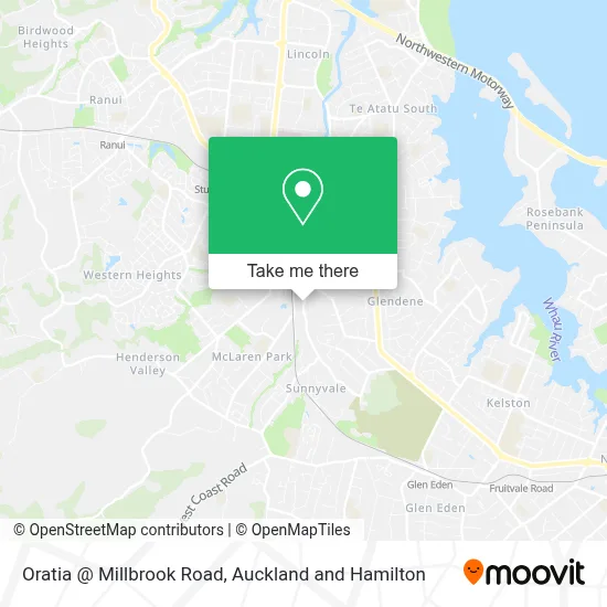 Oratia @ Millbrook Road map