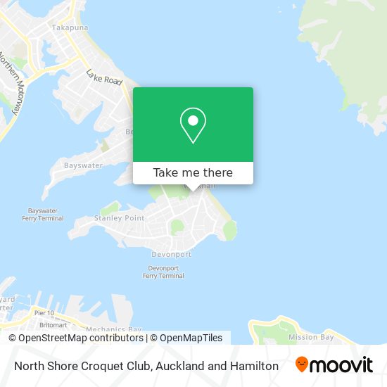 North Shore Croquet Club map