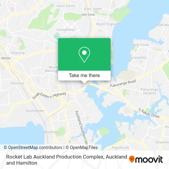 Rocket Lab Auckland Production Complex map