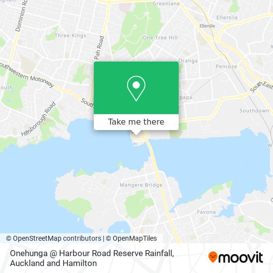 Onehunga @ Harbour Road Reserve Rainfall map
