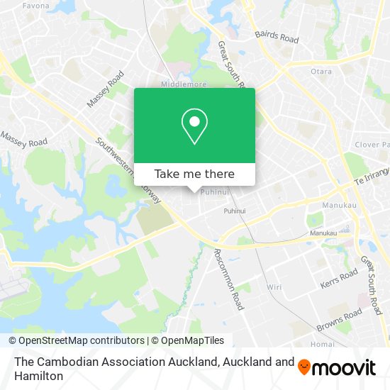 The Cambodian Association Auckland map