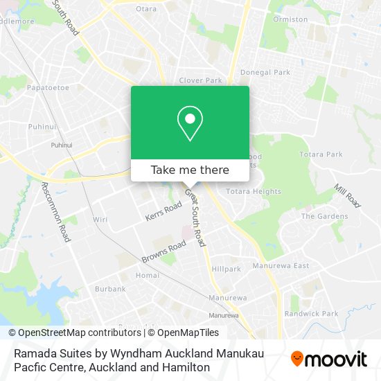 Ramada Suites by Wyndham Auckland Manukau Pacfic Centre地图
