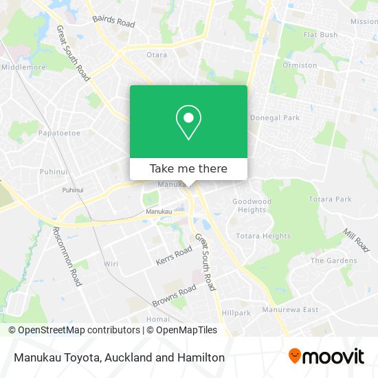 Manukau Toyota map