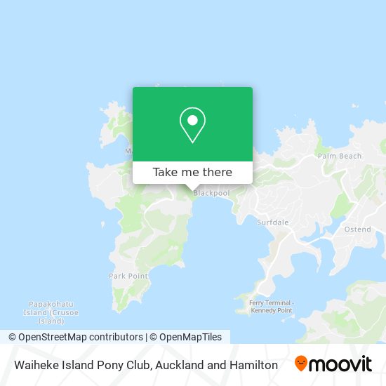 Waiheke Island Pony Club map