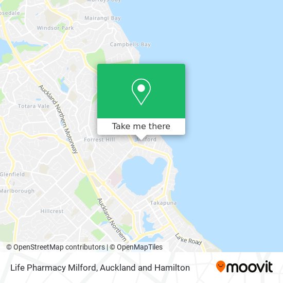 Life Pharmacy Milford map