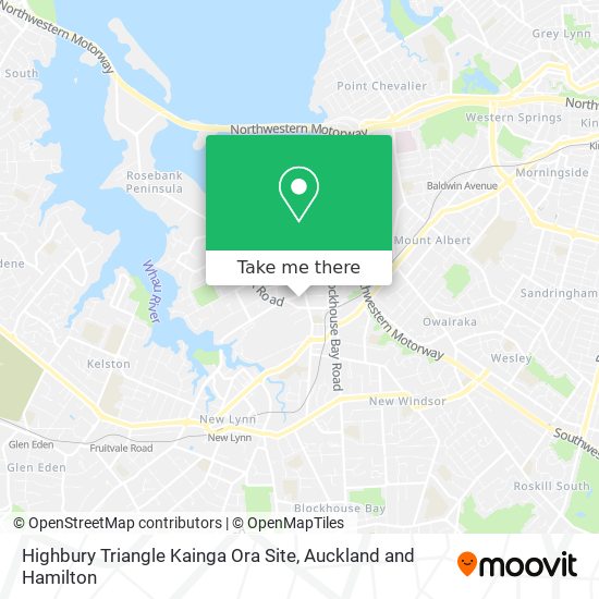 Highbury Triangle Kainga Ora Site地图