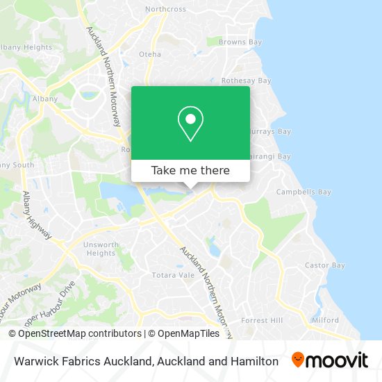 Warwick Fabrics Auckland地图