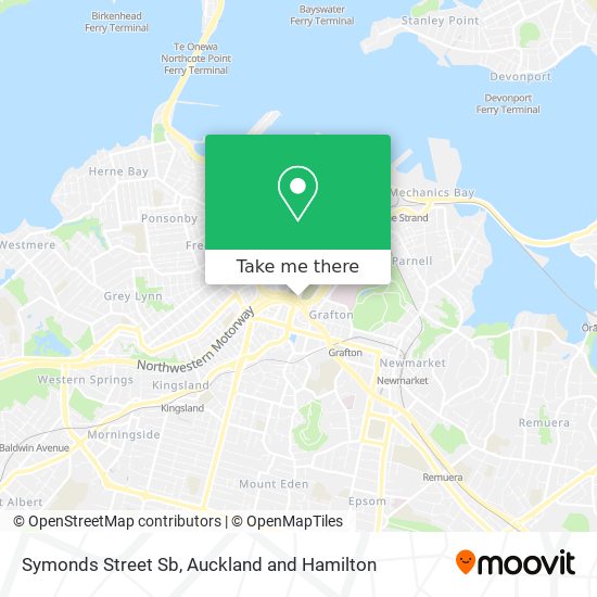 Symonds Street Sb map