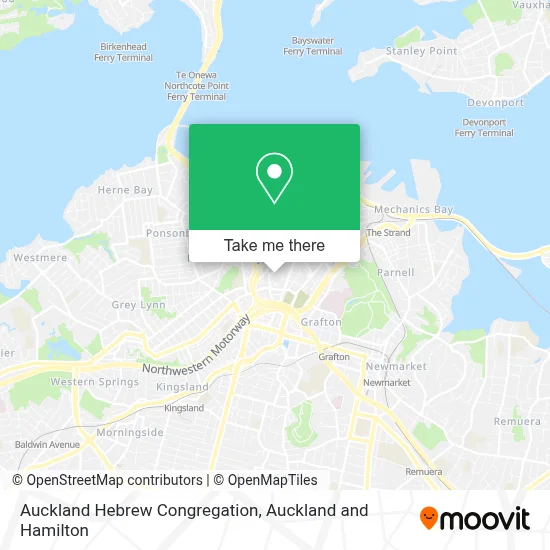 Auckland Hebrew Congregation map