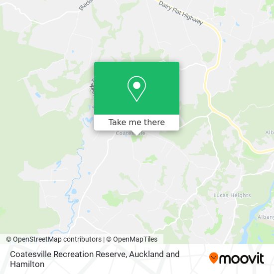 Coatesville Recreation Reserve map