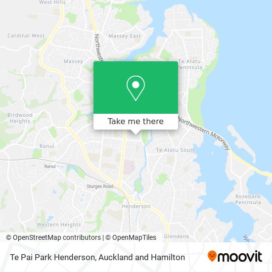 Te Pai Park Henderson map