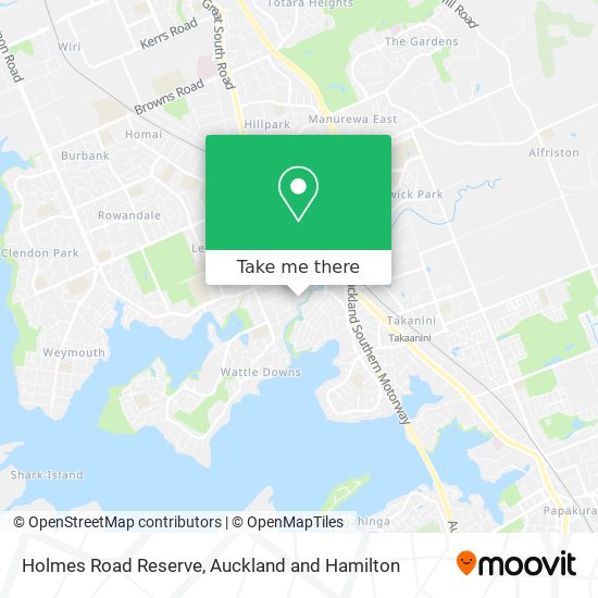 Holmes Road Reserve map