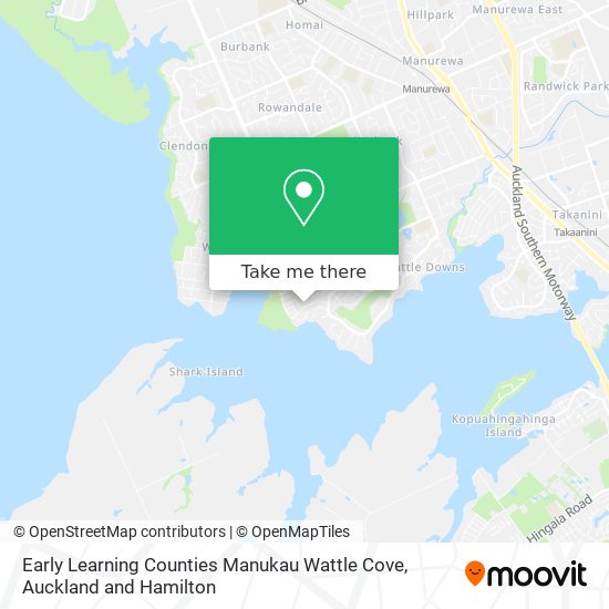 Early Learning Counties Manukau Wattle Cove map