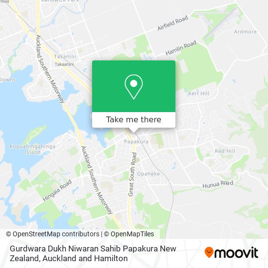 Gurdwara Dukh Niwaran Sahib Papakura New Zealand map