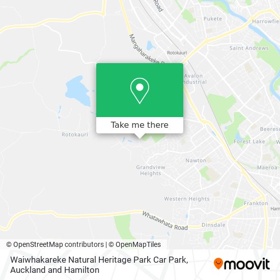 Waiwhakareke Natural Heritage Park Car Park map