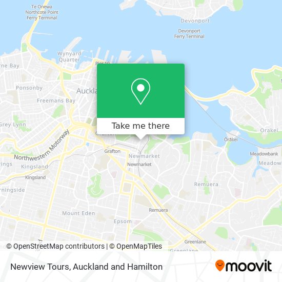 Newview Tours map