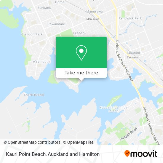 Kauri Point Beach map