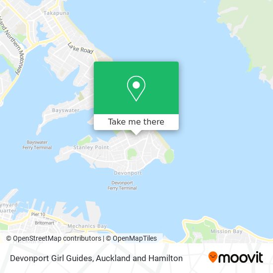 Devonport Girl Guides map