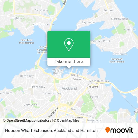 Hobson Wharf Extension map