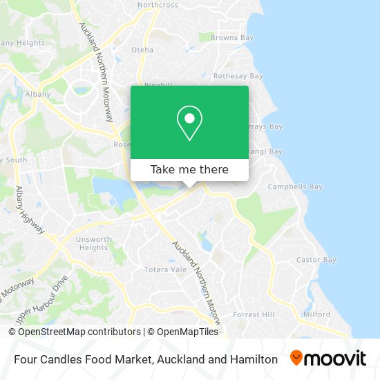 Four Candles Food Market map