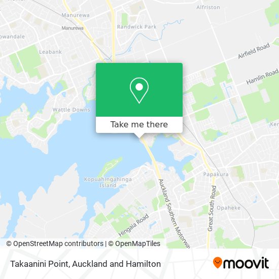 Takaanini Point map