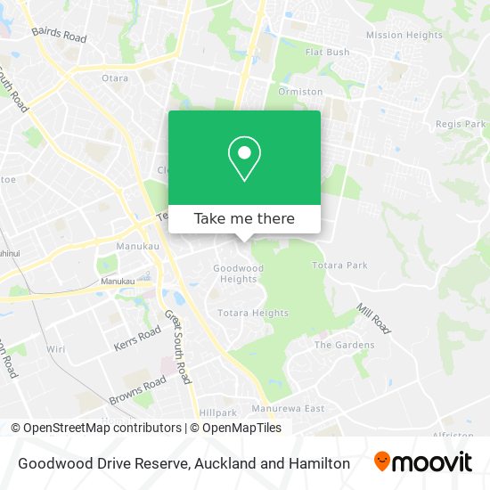 Goodwood Drive Reserve map