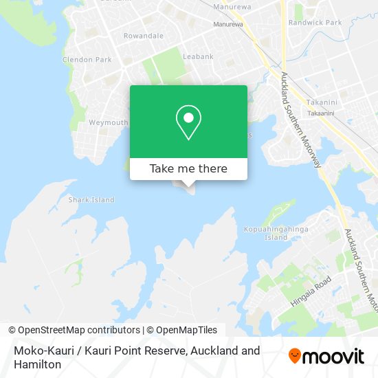 Moko-Kauri / Kauri Point Reserve map