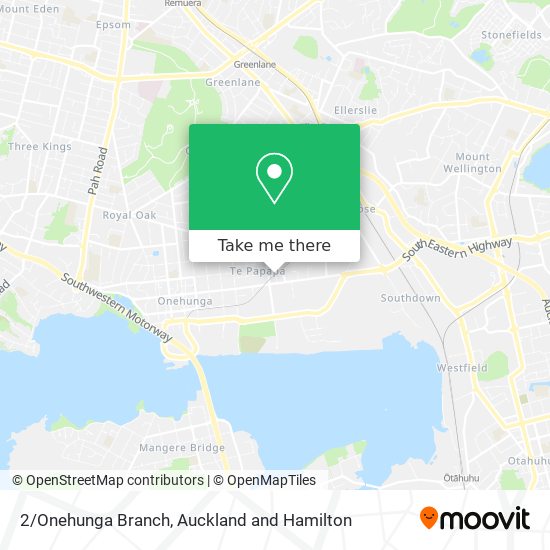 2/Onehunga Branch map