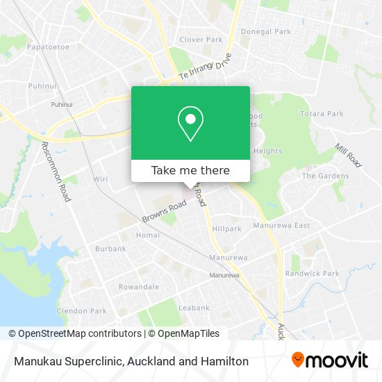 Manukau Superclinic地图