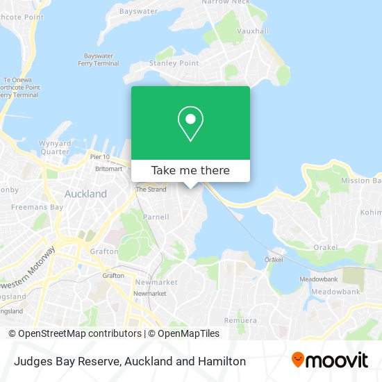 Judges Bay Reserve map