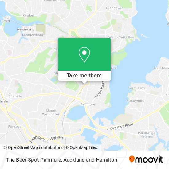 The Beer Spot Panmure map