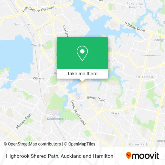 Highbrook Shared Path map