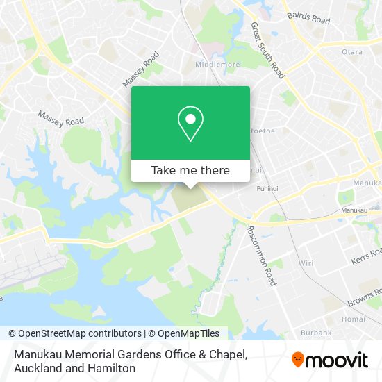 Manukau Memorial Gardens Office & Chapel map