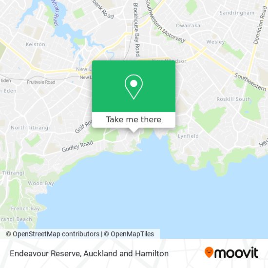 Endeavour Reserve map