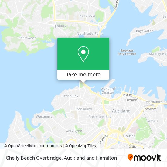 Shelly Beach Overbridge map