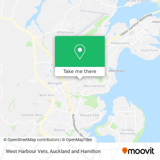 West Harbour Vets map
