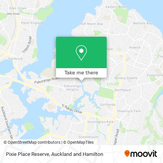 Pixie Place Reserve map