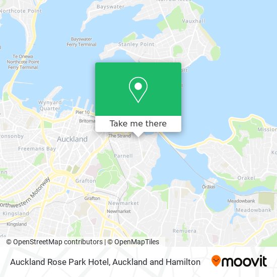 Auckland Rose Park Hotel map