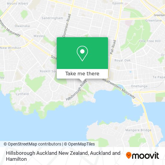 Hillsborough Auckland New Zealand地图