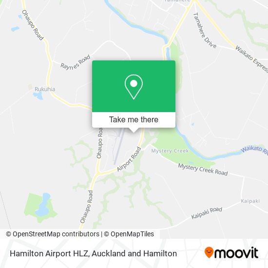 Hamilton Airport HLZ map