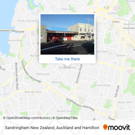 Sandringham New Zealand map