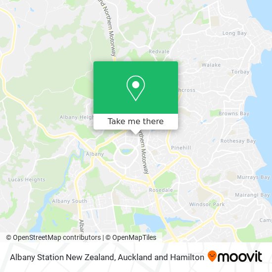 Albany Station New Zealand map