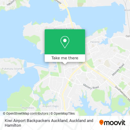 Kiwi Airport Backpackers Auckland map