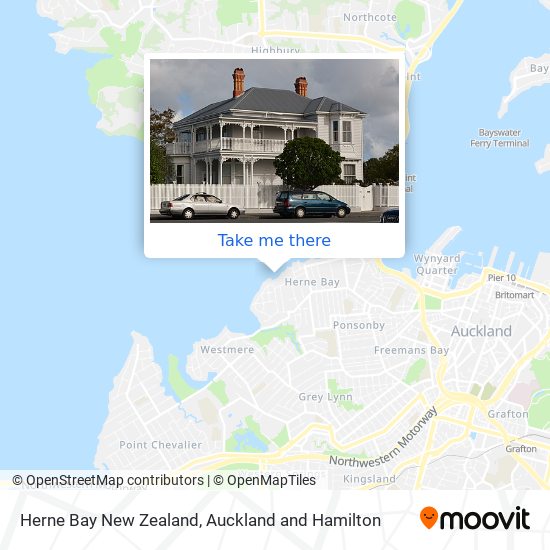 Herne Bay New Zealand map