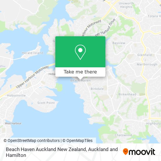 Beach Haven Auckland New Zealand map