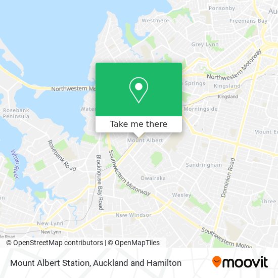 Mount Albert Station map